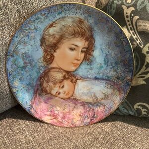 Edna Hibel Mother’s Day plate 1984 and 1985